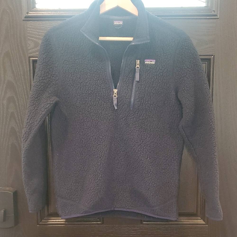 Patagonia Kids Navy Blue Zip-Up Sweater